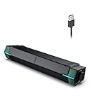 Jeecoo M20 Computer PC Lautsprecher, Bluetooth Lautsprecher mit RGB Beleuchtung, Abnehmbar Soundbar Stereo Sound Lautsprecher für PC