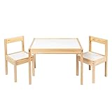 Ikea LATT-Kindertisch mit 2 Stühlen, weiß, Kiefer, beige, Table with 2 Chairs