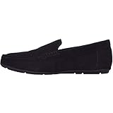 Lambretta Herren Scoot Wildleder Halbschuhe Mokassin Slip-On Schwarz 42