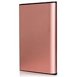 Tragbare Externe Festplatte 500GB, 2,5 Zoll USB 3.0 Backups Tragbare Wasserfest und Anti-Schock Festplatte Expansion Portable für PC, Mac, TV, MacBook, Laptop, Desktop, Windows - Pink