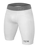 TCA Herren Pro Performance Shorts - Thermische Kompression Unterwäsche - Pro White (Weiß), M