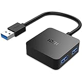 ICZI USB Hub, 4 Port USB 3.0 Hub, Quadrat USB Verteiler, Ultra Slim USB Splitter für PS4, MacBook, Surface Pro, Huawei, Windows Laptop, Ultrabooks usw. (15cm)