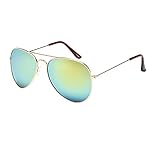 Sonnenbrille Herren Damen Retro Doppelte Metallbrücken Polarized Linse Sonnenbrille für Herren Damen Metall Polarisiert Runde Sonnenbrille Damen Herren Unisex Runde verspiegelt (I)