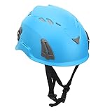 minifinker Kletterhelm, bequemer zu tragen, reduziert die Dämpfung, der stufenlos einstellbare Helm puffert effektiv den Aufprall beim Klettern(Blau)