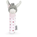 Sterntaler 3311838 Greif Greifling Quietsche Esel Emmi Girl, Grau/Weiß/Rosa