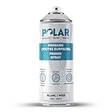 Polar All Surface Primer Matt Weiß – 400 ml – Spray für verschiedene Oberflächen – Ideal für Holz, Metall, Kunststoff, Ziegel – Verbesserte Haftung, langanhaltender Schutz, schnelle Trocknung