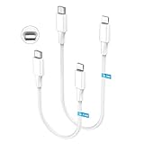 USB C auf Lightning Kabel Kurz-2Pack 0.15m+0.3m, iPhone Ladekabel MFi Zertifiziert Power Delivery USB C Lightning Kabel für iPhone 12/13/13 Pro Max/mini/12 Pro/12 mini/11/XR/XS/X/8/8P usw.