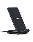 Anker 313 Induktive Ladestation, Qi-zertifiziert, Geeignet für iPhone 14 / 14 Pro / 14 Pro Max,SE (2020), 13 / 13 Mini / 13 Pro / 13 Pro Max, XR,10W Schnellladefunktion für Galaxy S22 (Ohne Netzteil)