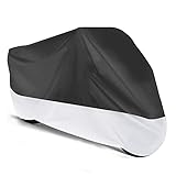 Trintion Motorradabdeckung Outdoor Motorrad Abdeckplane XL 210D Polyester Abdeckhaube Wasserdicht Winddicht Indoor Motorradplane Staubdicht hitzebeständig 215cm x 89cm x 119cm