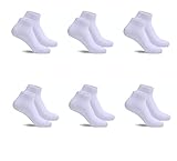 Van Der Rich - (6 oder 9 Paar Sneaker Socken Kurze Halbsocken Baumwolle Von Klein bis Groß - Damen - Herren (35-38, 6xWeiß)