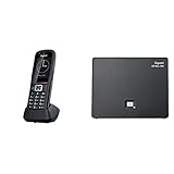 GigasetGigaset R700H PRO – Schnurloses Business DECT-Telefon & DECT Basisstation GO Box 100 - Verbindung analog über TAE-Anschluss oder per LAN-Kabel - kompatibel mit 6 Gigaset Mobilteilen, schwarz