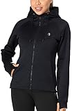 icyzone Damen Sportjacke Laufjacke voll Zip Trainingsjacke mit Kapuze, Fitness Hoodie Langarm Shirt im Winter (L, Dunkel Blau)