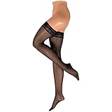 Nur Die Damen Goodbye loopmazen zonder houder Strumpfhose Halterlos, Schwarz, 40 EU