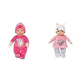 Baby Annabell Sweetie for Babies - 30 cm Soft Bodied doll with Integrated Rattle & Baby Born Sleepy for Babies pink, waschbare Stoffpuppe