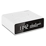 TechniSat DIGITRADIO 51 DAB+ Radiowecker (DAB, UKW, Uhrenradio, Wecker mit zwei einstellbaren Weckzeiten, Snooze-Funktion, Sleeptimer, dimmbares Display, Kopfhöreranschluss) weiß