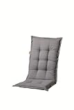 Madison A046 Hochlehner Auflage Basic Grey, ca. 123 x 50 x 8 cm, grau