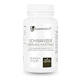 FürstenMED® Fermentierter Schwarzer Knoblauch Extrakt - 130 Geruchlose Kapseln - Vegan - Immunsystem, Herz Kreislauf & Gesundheit