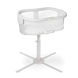 HALO® Sleep BassiNest® Premiere Swivel Sleeper Pebble, 360° drehbares Beistellbett Baby, Co-Schlafbett für Neugeborene, Soothing Centre mit Beruhigenden Melodien, Unisex 0-5 Monate