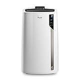 De'Longhi Pinguino PAC EL98 ECO RealFeel mobiles Klimagerät mit Abluftschlauch, Klimaanlage für Räume bis 95 m³, Luftentfeuchter, Ventilationsfunktion, 24h-Timer, Weiß