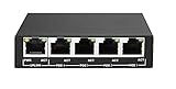 POE Switch PS504 Power Over Mini Ethernet, 5x RJ45 LAN-Port, 4x RJ45 LAN-Port, 802.3AF, 48V / 60W.