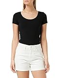 VERO MODA Damen Vmnineteen Hr Loose Mix Noos Jeans Shorts, Cloud Dancer, S EU