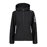 CMP Damen Windbestendige en waterdichte softshell Wp 7.000 Jacke, SchWarz (SchWarz), 44 EU