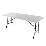 Klapptisch 183 x 76 x 74 cm Partytisch Catering Gartentisch klappbar Campingtisch bis 170 kg stabil robust wetterfest 13 kg Tragegriff weiß braun schwarz Farbe wählbar (weiß)