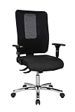 Topstar Open X (N) Chrom, ergonomischer Bürostuhl, Schreibtischstuhl, Stoffbezug, schwarz