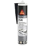 Sikaflex-554 vielseitig einsetzbarer, witterungsbeständiger, primerloser Montageklebstoff, 300ml schwarz