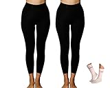 BOSPHORUS Damen Thermo Leggings 2er Pack, Winter - Atmungsaktiv - Workout - Wärmeisolierend-Sporthose (XL)