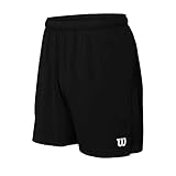 Wilson Herren Shorts, RUSH 7 WOVEN SHORT, Polyester, Schwarz, Größe M, WRA746702MD