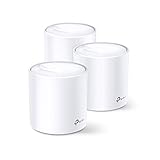 TP-Link Deco X60 Mesh WLAN Set (3 Pack), AX3000 Dual Band Router &Repeater (Reichweite bis zu 650m²,WPA3, ideal für große Häuse, kompatibel mit Amazon Alexa, 6X Gigabit Ports) weiß