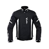 Leichte Motorradjacke Herren, Motorradjacke Herren mit Protektoren, Motorrad Schutzjacken Herren, Motorradbekleidung, Motorradkleidung MäNner, Motorrad Jacke Herren(Size:XL,Color:Weiß)