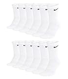 Nike Unisex Trainingssocken Everyday Cushioned Crew Socks SX7664 6 Paar, Artikel:-100 white, Größe:42-46