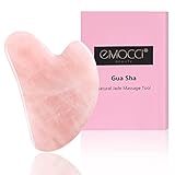 Gua Sha Rosenquarz Stein Jade Guasha Set Face Schaber Massage Facial Roller Gesichtsroller Massagesteine für Gesicht Augen Anti-Aging Nacken Massagewerkzeug Geschenkset (Rosa)