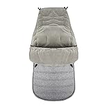 Fußsack für Kinderwagen Buggy, Baby Winter Einschlagdecke, WinterFußsack Schlafsack für Kinderwagen mit Reißverschluss, Anti-Rutschschutz, Waschbar Passend für Alle Kinderwagen (Grau)