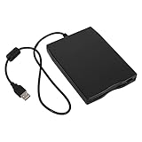 Gokelomg USB Diskettenlaufwerk 3,5 Zoll USB Externes Diskettenlaufwerk Portable 1,44 MB FDD USB Stick Plug und fuer PC Windows98SE Windows XP Vista Schwarz