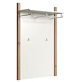 trendteam Paneel Garderobe Garderobenpaneel Wandpaneel weiß Dakota H114 cm