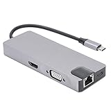 minifinker USB-C-zu-USB-Adapter, Speicherkartenleser mit 4K-HDMI-Ausgang für alle Typ-C-Laptops 8-in-1-Typ-C-Adapter für Laptops