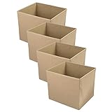 Ikea KOSINGEN Stoff-Aufbewahrungsboxen (für KALLAX Cube Einheiten), beige, 33 x 38 x 33 cm, faltbar/flach zusammenklappbar, 405.069.22 - 4 Stück