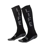 O'NEAL | Mountainbike Motocross Socken | MTB Downhill Freeride | Schweißabsorbierend, Verstärkter Fersen & Sohlenbereich | Pro MX Ride Life | Unisex | Erwachsene | Schwarz Grau | One Size