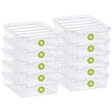 SmartStore Kleine Aufbewahrungsboxen 1L – 10 transparente und stapelbare Boxen mit Deckel und Clipverschluss, BPA-frei und lebensmittelecht, 21x17x6cm, Eine Grösse