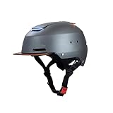 Fahrradhelm,Smart Fahrradhelm,Verstellbare Größe(57-61cm),Scooter Helm mit LED Licht und Adaptivem Blitz,Skaterhelm für Jugendliche und Erwachsene,Unisex Skateboard Helm(Schwarz)