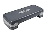 Umbro Aerobic Stepper - Stepbrett Höhenverstellbar 10-15 CM - Trittstufe - Steppbrett Fitness - Antirutschbelag - Stepper für Zuhause 150kg - Grau