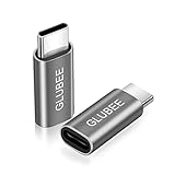 GLUBEE USB C Adapter auf Lighting (Buchse) Ladeadapter , 2er Pack USB C Lighting Adapter für Pad Pro 2019, Galaxy S20 S20+ S10 S9+ Note 9 8 LG V30 G6 G7, Moto Z3, Huawei P30 Pround mehr