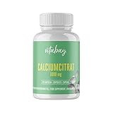 Vitabay Calciumcitrat | 90 natürliche Kapseln | Hochdosiert mit 1000 mg | Schnelle Absorption durch hohe Bioverfügbarkeit | Laborgeprüft & hergestellt aus hochwertigen Rohstoffen