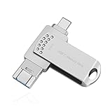 USB Stick 512GB für i Phone Foto-Stick Pendrive USB C Flash Laufwerk Speicherstick Externer Speicher Richwell kompatibles Phone i OS Mac Android USB C und Computer Silber DD512G