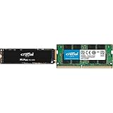 Crucial P5 Plus CT1000P5PSSD8 1TB Solid State Laufwerk (PCIe 4.0, 3D NAND, NVMe, M.2), bis zu 6600MB/s Schwarz & RAM 16GB DDR4 3200MHz CL22 (2933MHz oder 2666MHz) Laptop Arbeitsspeicher CT16G4SFRA32A