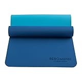 BERGMANN Yogamatte mit Tragegurt, TPE Fitnessmatte rutschfeste Gymnastikmatte, umweltfreundliche Übungsmatte, Sportmatte für Yoga, Pilates Heimtraining, 183 x 61 x 0.6cm