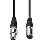 Nicoone 10Pcs 1. 5M XLR Audio Mikrofon Kabel Männlich zu Weiblich Mikrofon Kabel OD6. 0Mm Schwarz für Verbindung von Audio Ausrüstung Mischer Kopfhörer Verstärker Bühne Lichter